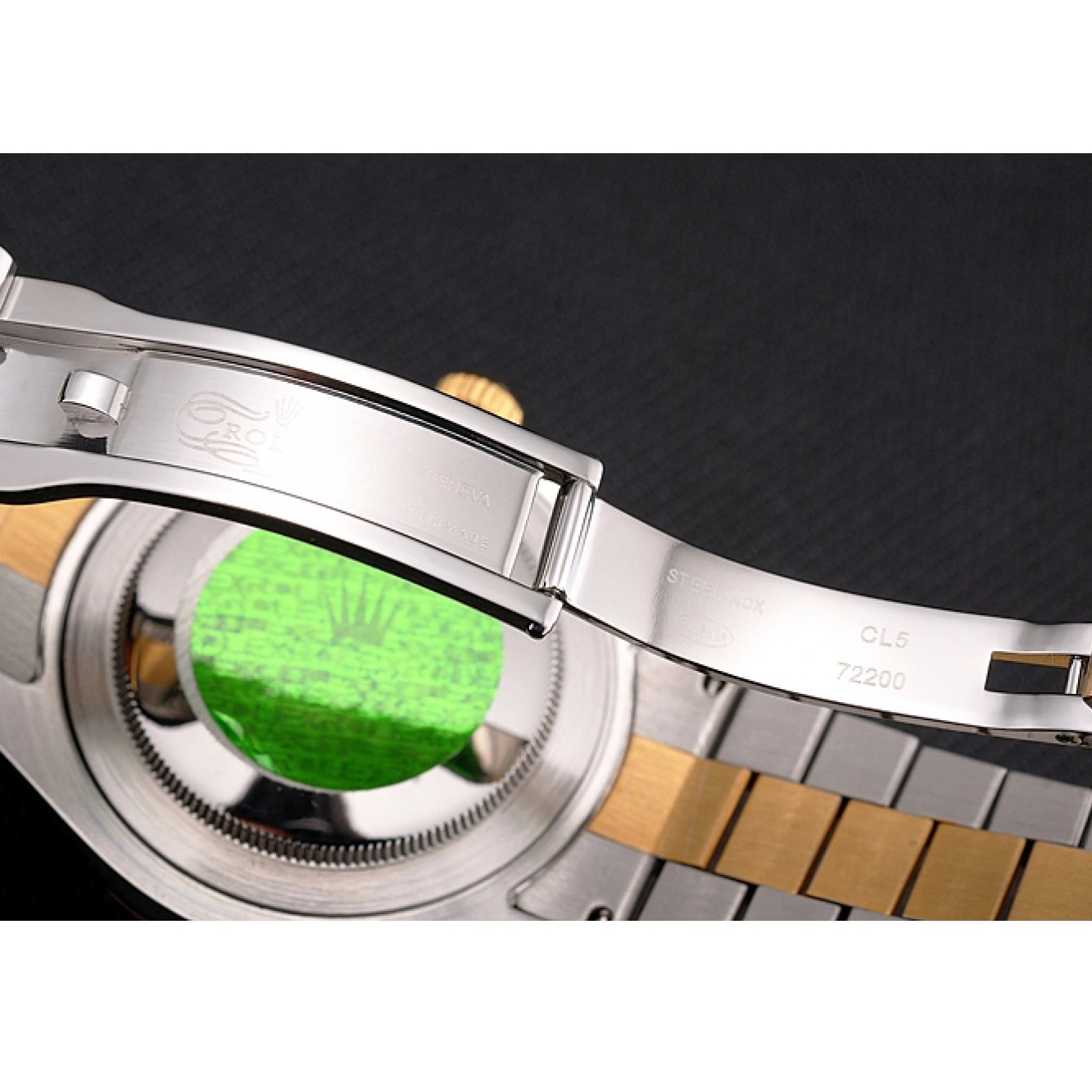 Aaa replica watch Bezel Gold Stainless Dial Swiss Two Rolex Gold Steel Bracelet Tone Datejust Case White 0525